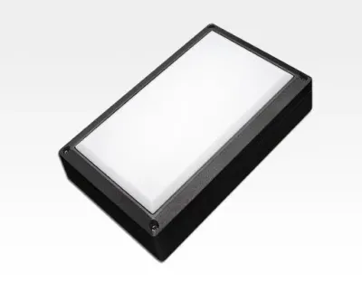 9W LED Wand/Deckenleuchte anthrazit rechteckig Warm Weiß / 2700-3200K 405lm 230VAC IP54 120Grad — Bild 3