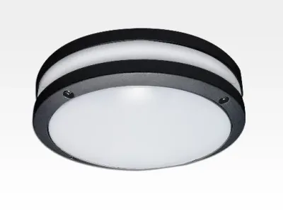 20W LED Wand/Deckenleuchte anthrazit rund Warm Weiß / 2700-3200K 900lm 230VAC IP54 120Grad