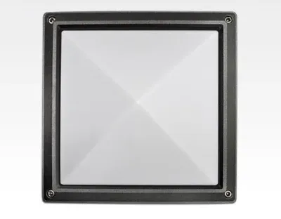20W LED WandDeckenleuchte anthrazit quadr. pyramide Warm Weiß / 2700-3200K 900lm 230VAC IP54 120Grad -Ausstellungsstück mit kleinen Schönheitsfehler — Bild 5