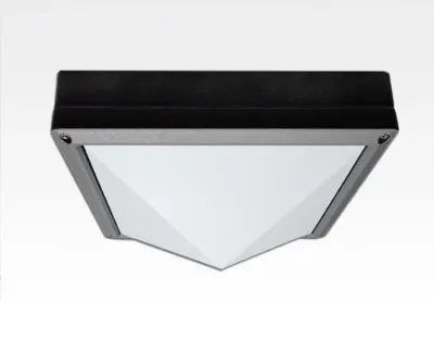 20W LED WandDeckenleuchte anthrazit quadr. pyramide Warm Weiß / 2700-3200K 900lm 230VAC IP54 120Grad