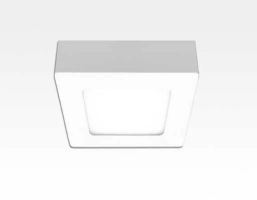 6W LED Aufbauleuchte weiß quadratisch dimmbar Neutral Weiß / 4200-4700K 480lm 230VAC IP40 110Grad