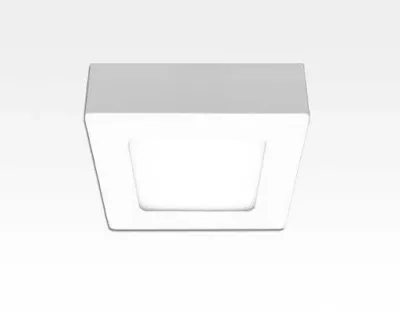 6W LED Aufbauleuchte weiß quadratisch dimmbar Neutral Weiß / 4200-4700K 480lm 230VAC IP40 110Grad