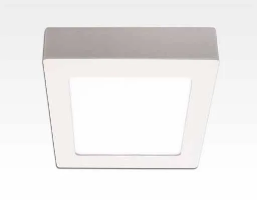 12W LED Aufbauleuchte weiß quadratisch dimmbar Neutral Weiß / 4200-4700K 1150lm 230VAC IP40 110Grad