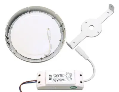 12W LED Aufbauleuchte weiß rund dimmbar Warm Weiß / 2700-3200K 1030lm 230VAC IP40 110Grad — Bild 2