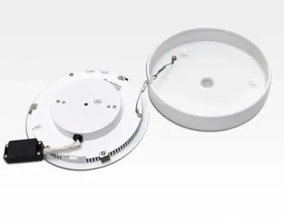 7W LED Aufbau Paneelleuchte weiß rund Warm Weiß / 2800-3300K 645lm 230VAC 100Grad -Ausstellungsstück mit kleinen Schönheitsfehleretzt — Bild 4