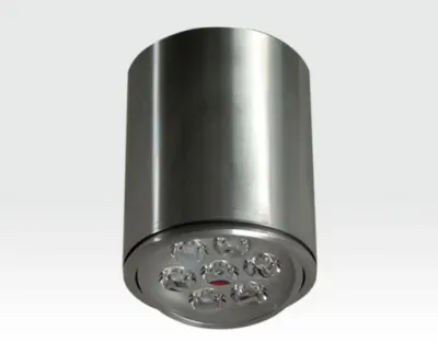 7W LED Aufbau Downlight silber rund Warm Weiß / 2700-3200K 450lm 230VAC 120Grad — Bild 2