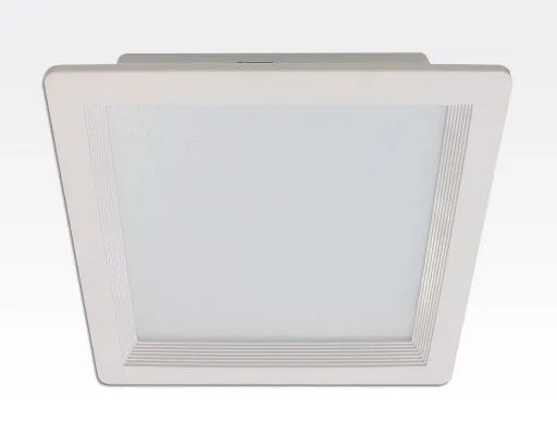24W LED Einbau Downlight weiß quadratisch dimmbar Neutral Weiß / 4000-4500K 2400lm 230VAC IP43 120Grad -Ausstellungsstück mit kleinen Schönheitsfehler
