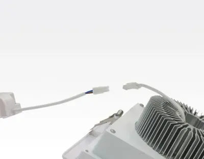 24W LED Einbau Downlight weiß quadratisch dimmbar Neutral Weiß / 4000-4500K 2400lm 230VAC IP43 120Grad -Ausstellungsstück mit kleinen Schönheitsfehler — Bild 8