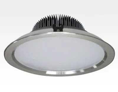 24W LED Einbau Downlight silber rund dimmbar Neutral Weiß / 4000-4500K 2400lm 230VAC IP43 120Grad — Bild 1