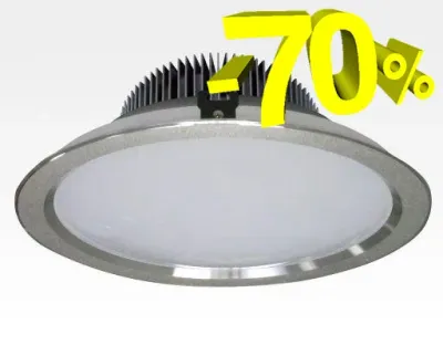 30W LED Einbau Downlight silber rund dimmbar Neutral Weiß / 4000-4500K 3000lm 230VAC IP43 120Grad — Bild 2
