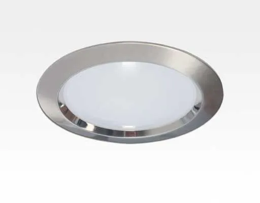 9W LED Einbau Downlight Edelstahl gebürstet rund dim.NeutralWeiß / 4000-4500K 630lm 230VAC IP40 120Grad -Ausstellungsstück mit kleinen Schönheitsfehler