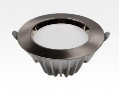 9W LED Einbau Downlight Edelstahl gebürstet rund dim. Warm Weiß / 2800-3300K 630lm 230VAC IP40 120Grad — Bild 4