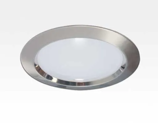 15W LED Einbau Downlight Edelstahl gebürstet rund dim. Warm Weiß / 2800-3300K 1100lm 230VAC IP40 120Grad -Ausstellungsstück mit kleinen Schönheitsfehlern