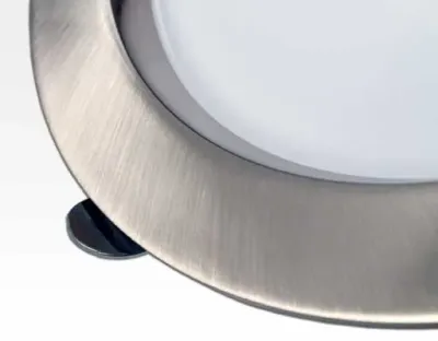 15W LED Einbau Downlight Edelstahl gebürstet rund dim. Warm Weiß / 2800-3300K 1100lm 230VAC IP40 120Grad -Ausstellungsstück mit kleinen Schönheitsfehlern — Bild 3