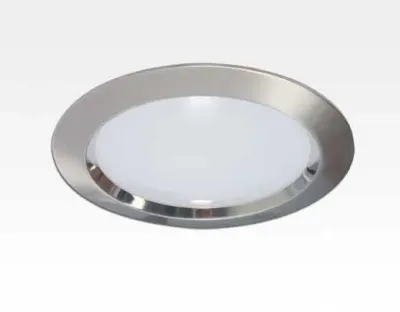 15W LED Einbau Downlight Edelstahl gebürstet rund dim. Warm Weiß / 2800-3300K 1100lm 230VAC IP40 120Grad -Ausstellungsstück mit kleinen Schönheitsfehlern