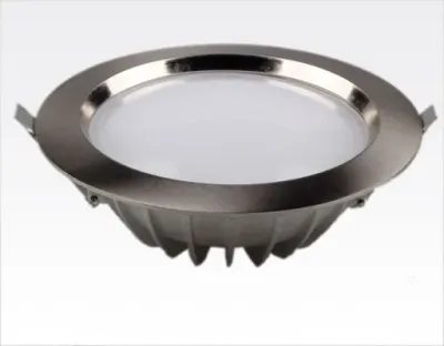 15W LED Einbau Downlight Edelstahl gebürstet rund dim. Warm Weiß / 2800-3300K 1100lm 230VAC IP40 120Grad -Ausstellungsstück mit kleinen Schönheitsfehlern — Bild 4
