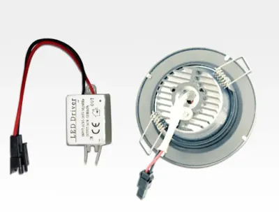 3W LED Einbau Downlight Aluminium gebürstet rund Warm Weiß / 2500-3300K 240lm 12-24VAC/DC 120Grad — Bild 5