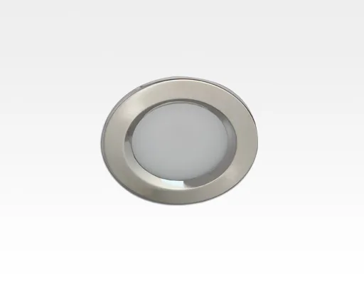 3W LED Einbau Downlight Aluminium gebürstet rund Warm Weiß / 2500-3300K 240lm 85-265VAC 120Grad