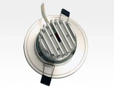 5W LED Einbau Downlight Aluminium gebürstet rund Warm Weiß / 2500-3300K 400lm  230VAC 120Grad -Ausstellungsstück mit kleinen Schönheitsfehlern — Bild 5