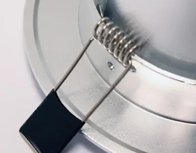 5W LED Einbau Downlight Aluminium gebürstet rund Warm Weiß / 2500-3300K 400lm  230VAC 120Grad -Ausstellungsstück mit kleinen Schönheitsfehlern — Bild 7