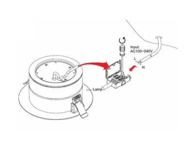 16W LED Einbau Downlight weiß rund Warm Weiß / 2800-3200K 1200lm 230VAC IP65 120Grad — Bild 2