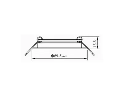 2W LED Einbau Downlight silber rund Warm Weiß 1,5m Kabel / 2700-3200K 180lm 24VDC IP65 120Grad -Ausstellungsstück mit kleinen Schönheitsfehler — Bild 2