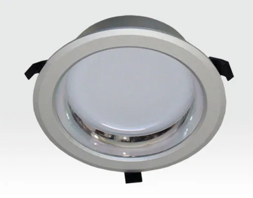 20W LED Einbau Downlight silber rund Neutral Weiß / 4000-4500K 1600lm 230VAC IP44 120Grad -Ausstellungsstück mit kleinen Schönheitsfehler