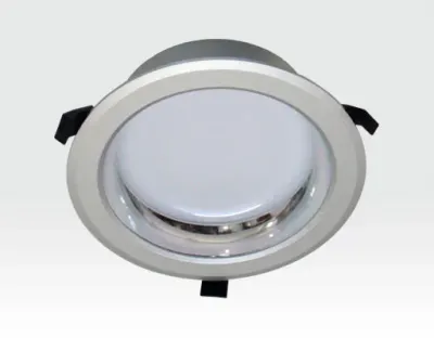 15W LED Einbau Downlight silber rund Warm Weiß / 2800-3000K 1100lm 230VAC IP44 120Grad — Bild 1