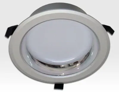 28W LED Einbau Downlight silber rund Warm Weiss / 2800-3000K 2200lm 230VAC IP44 120Grad — Bild 1