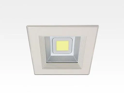 8W LED Einbau Downlight weiß quadratisch Neutral Weiß / 4000-4500K 480lm 230VAC IP44 120Grad
