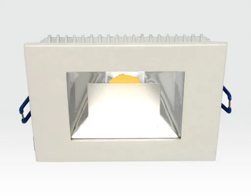 ABVERKAUF 5W LED Einbau Downlight weiß quadratisch Warm Weiß / 2700-3200K 325lm 230VAC IP40 120Grad