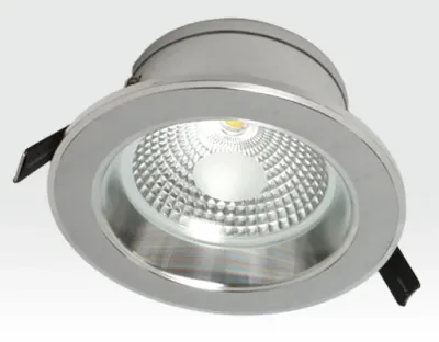 9W LED Einbau Downlight silber rund Warm Weiss / 2700-3200K 585lm 230VAC IP40 120Grad — Bild 2