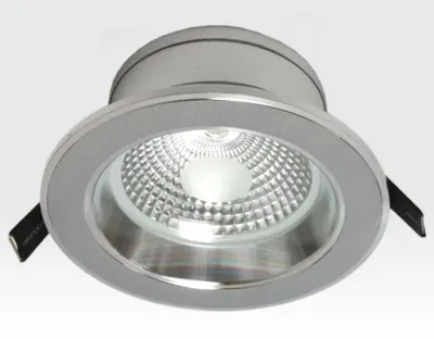9W LED Einbau Downlight silber rund Warm Weiss / 2700-3200K 585lm 230VAC IP40 120Grad — Bild 1
