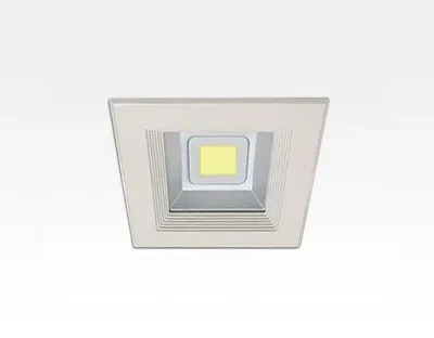 8W LED Einbau Downlight weiß quadratisch Warm Weiß / 2700-3200K 520lm 230VAC IP40 120Grad — Bild 1