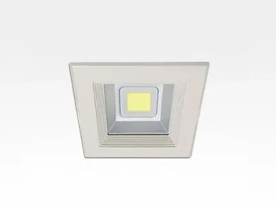 8W LED Einbau Downlight weiß quadratisch Warm Weiß / 2700-3200K 480lm 230VAC IP44 120Grad — Bild 1