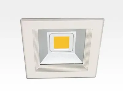 10W LED Einbau Downlight weiß quadratisch Warm Weiß / 2700-3200K 650lm 230VAC IP40 120Grad — Bild 1