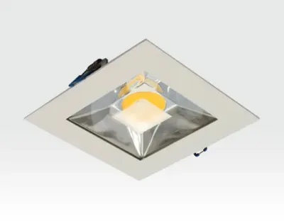 10W LED Einbau Downlight weiß quadratisch Warm Weiß / 2700-3200K 650lm 230VAC IP40 120Grad — Bild 2