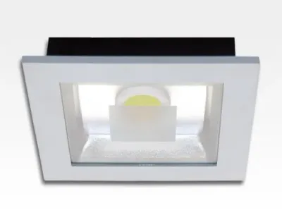 15W LED Einbau Downlight weiß quadratisch Warm Weiß / 2700-3200K 975lm 230VAC IP40 120Grad -Ausstellungsstück mit kleinen Schönheitsfehler — Bild 1