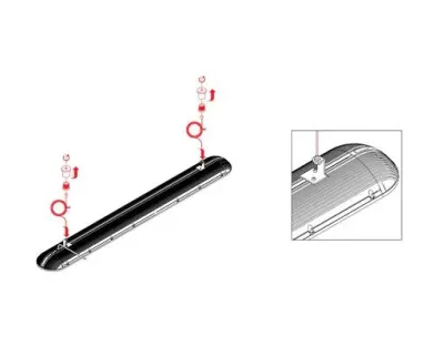 35W LED IP65 Lichtbalken Silber 120Grad Neutral Weiß / 4000-4500K 2280lm 230VAC L1180mm — Bild 5