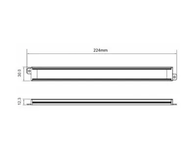 3W LED Lichtleiste 23cm 225lm WarmWeiß / 12VDC IP44 120Grad 2700-3200K — Bild 2