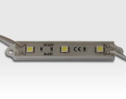 7,2W LED Kette mit 10 Modulen Tageslicht Weiss 115Grad / 5500-6500K 12VDC 48lm/Modul IP65