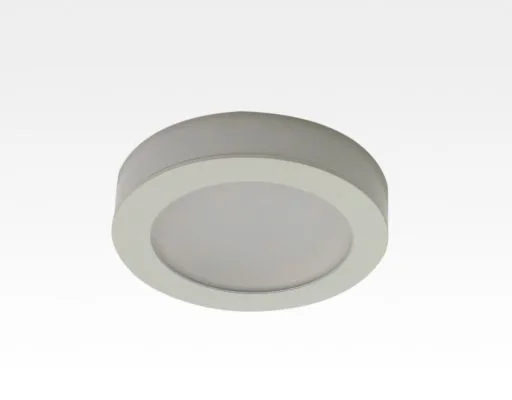 2,5W LED Möbelleuchte weiß 140lm Warm Weiß 120Grad / 12VDC Aufbau D70 / Einbau LM66