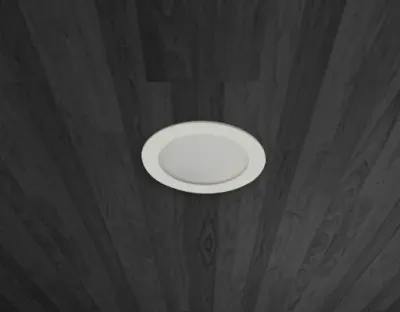 2,5W LED Möbelleuchte weiß 140lm Warm Weiß 120Grad / 12VDC Aufbau D70 / Einbau LM66 -Ausstellungsstück mit kleinen Schönheitsfehler — Bild 2