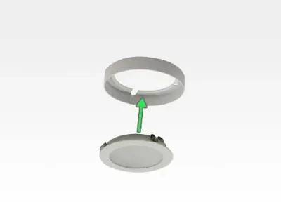 2,5W LED Möbelleuchte weiß 140lm Warm Weiß 120Grad / 12VDC Aufbau D70 / Einbau LM66 — Bild 3
