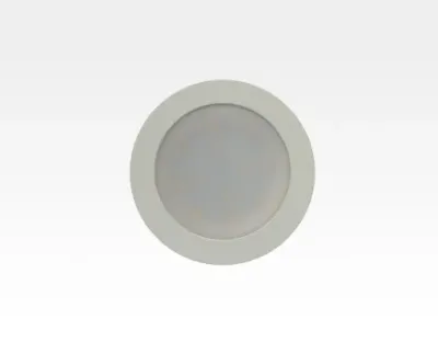 2,5W LED Möbelleuchte weiß 140lm Warm Weiß 120Grad / 12VDC Aufbau D70 / Einbau LM66 -Ausstellungsstück mit kleinen Schönheitsfehler — Bild 4
