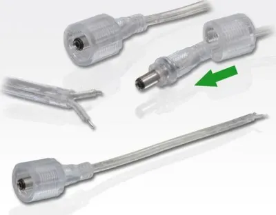 Anschlusskabel DC Stecker 2-polig für LTRLOS IP67 / 15cm male und 1 offenes Ende