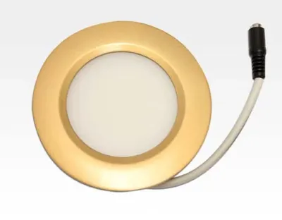 6W LED Paneel gold rund Warm Weiss dimmbar 400lm 120 Grad / 2700-3200K D110mm 230VAC — Bild 4