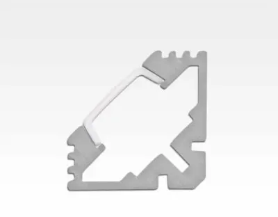 Aluminium Eck-Profil 1 m / für LED Lichtbänder max. 10x4,5mm — Bild 3