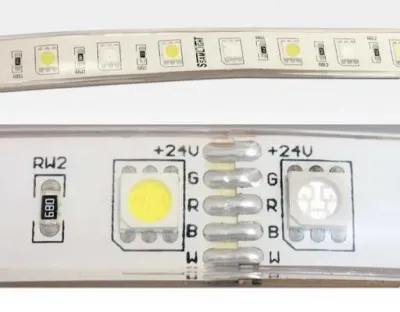 14,4 W/m LED Lichtband RGBW Color mit Warm Weiß Rolle mit 5m / 60LEDs/m IP67 24VDC Easy Stecker — Bild 2