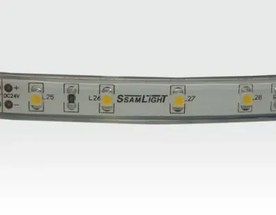10,8W/m LED Lichtband Warm Weiß Rolle 5m mit Easy Stecker / 840lm/m 60LEDs/m IP67 24VDC — Bild 2